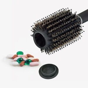 Black Round Hair Brush with Cap and…